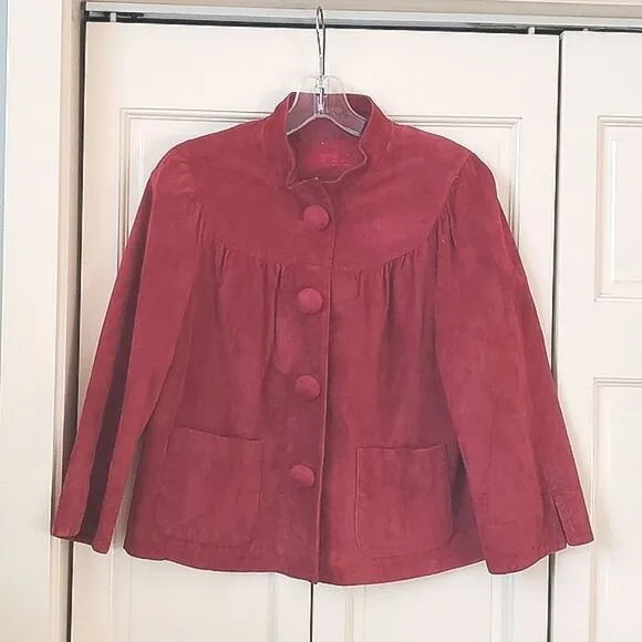 LAL &quot;Live a Little&quot; Crop Jacket, Leather Suede, Size S, NWT!