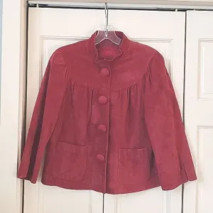 LAL &quot;Live a Little&quot; Crop Jacket, Leather Suede, Size S, NWT!