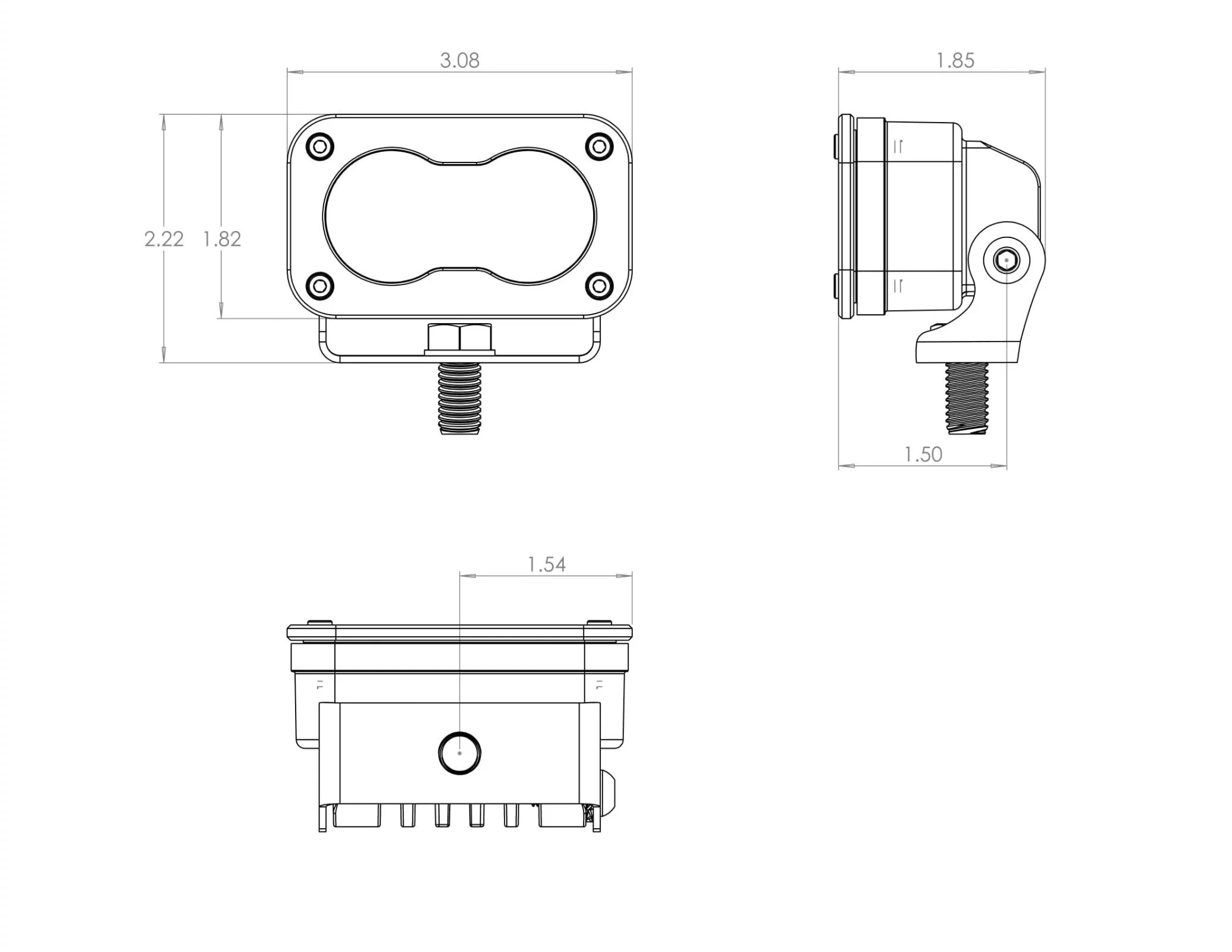 LED Light Pods Wide Cornering Pattern Pair S2 Pro Series Baja Designs