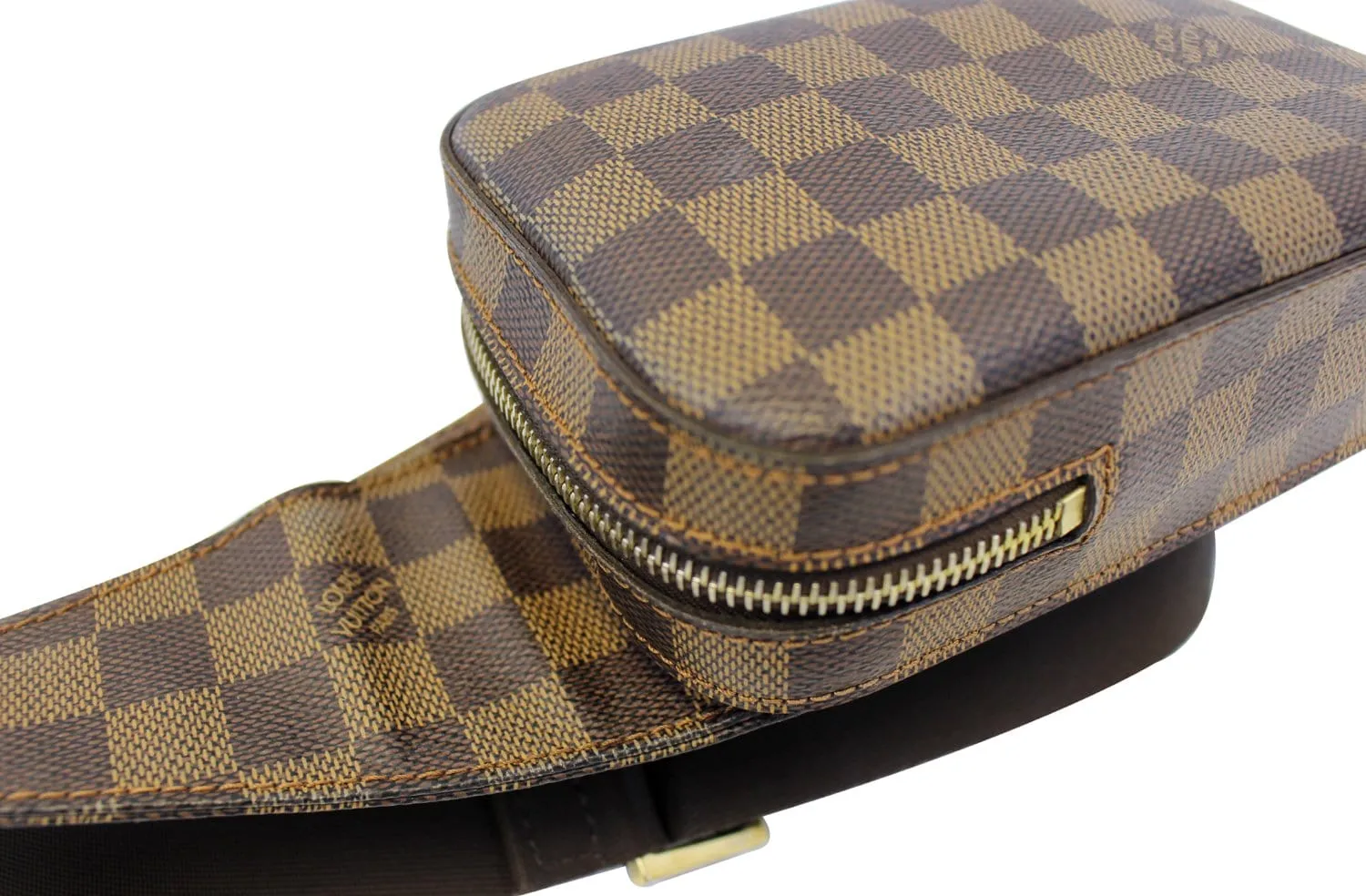 LOUIS VUITTON Damier Ebene Geronimos Brown Hip Bag