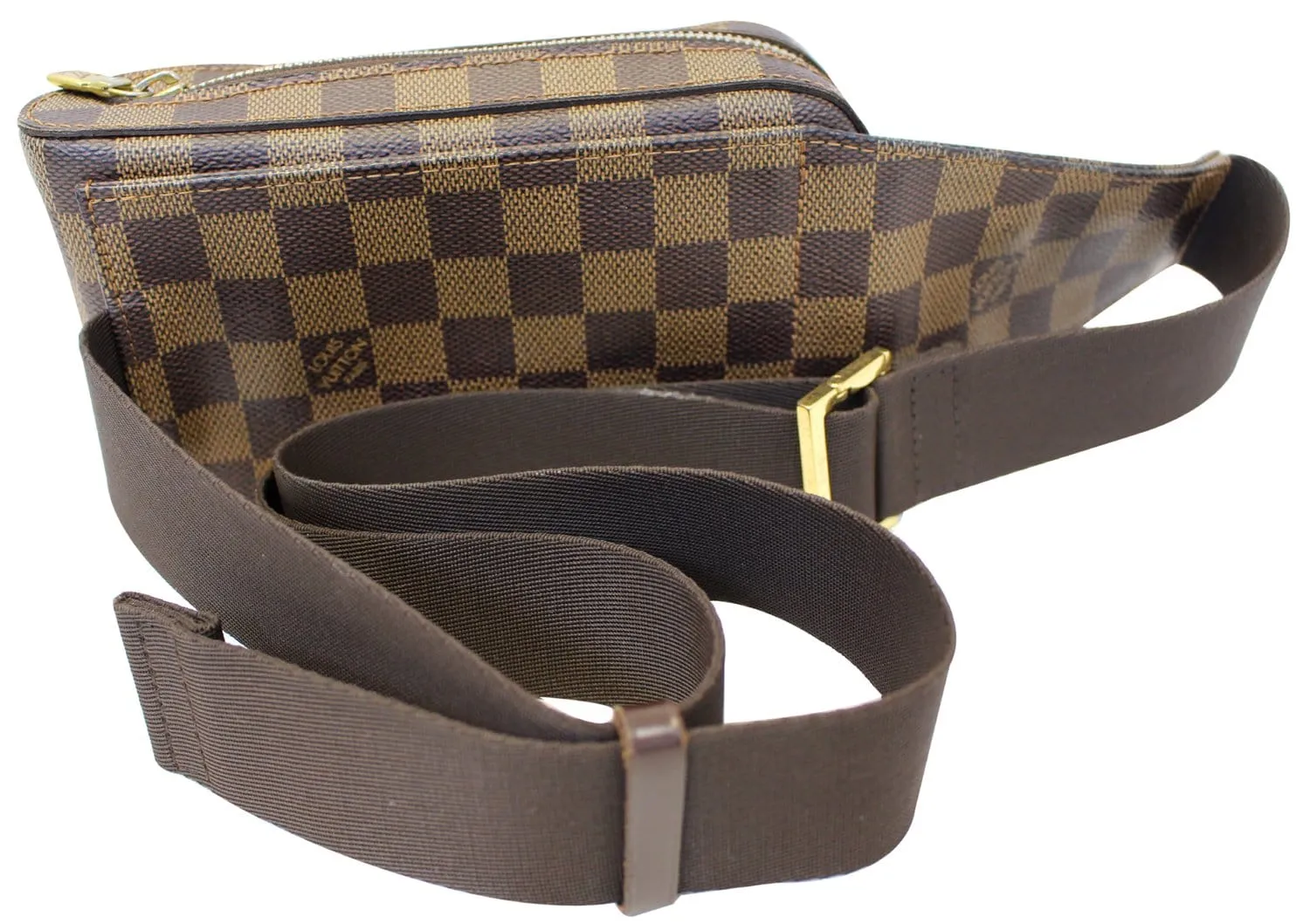 LOUIS VUITTON Damier Ebene Geronimos Brown Hip Bag