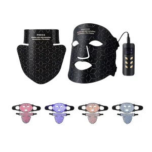 Lukirch® 3D LED Infrared Red Iight Therapy Face Neck Silicone Mask, 4 Colors