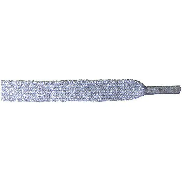 Metallic Flat 3/8" - Silver (1 Pair Pack) Shoelaces
