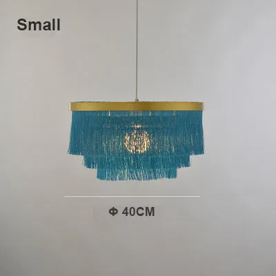 Modern Tassel Drum Chandelier Pendant Light