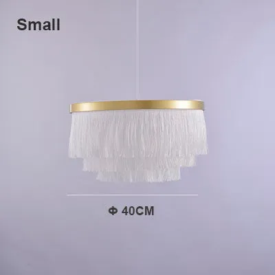 Modern Tassel Drum Chandelier Pendant Light
