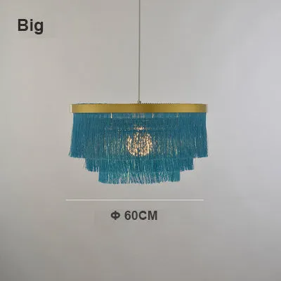 Modern Tassel Drum Chandelier Pendant Light