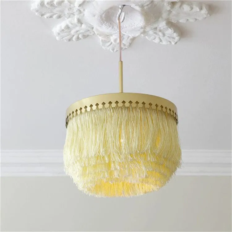 Modern Tassel Drum Chandelier Pendant Light
