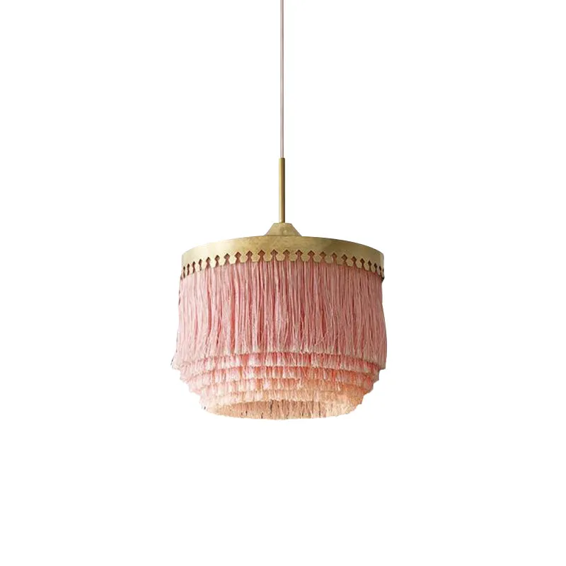 Modern Tassel Drum Chandelier Pendant Light