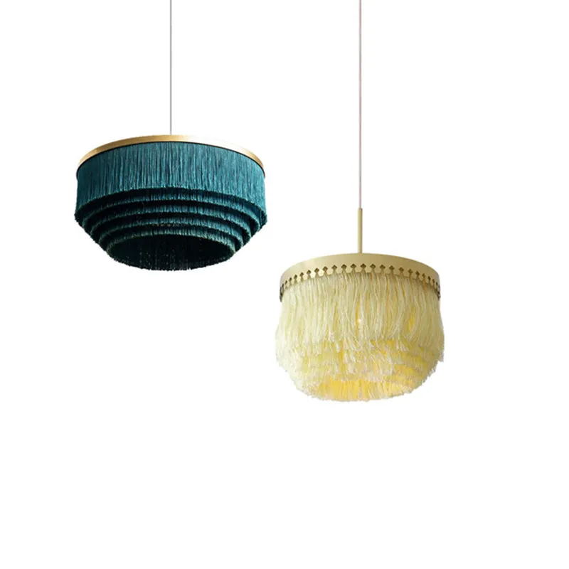 Modern Tassel Drum Chandelier Pendant Light