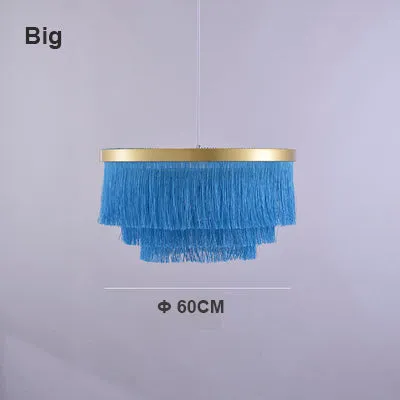 Modern Tassel Drum Chandelier Pendant Light