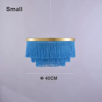 Modern Tassel Drum Chandelier Pendant Light