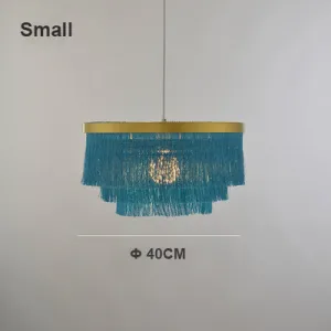 Modern Tassel Drum Chandelier Pendant Light