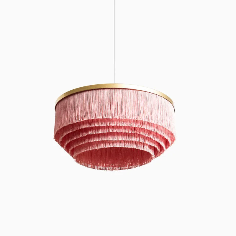 Modern Tassel Drum Chandelier Pendant Light