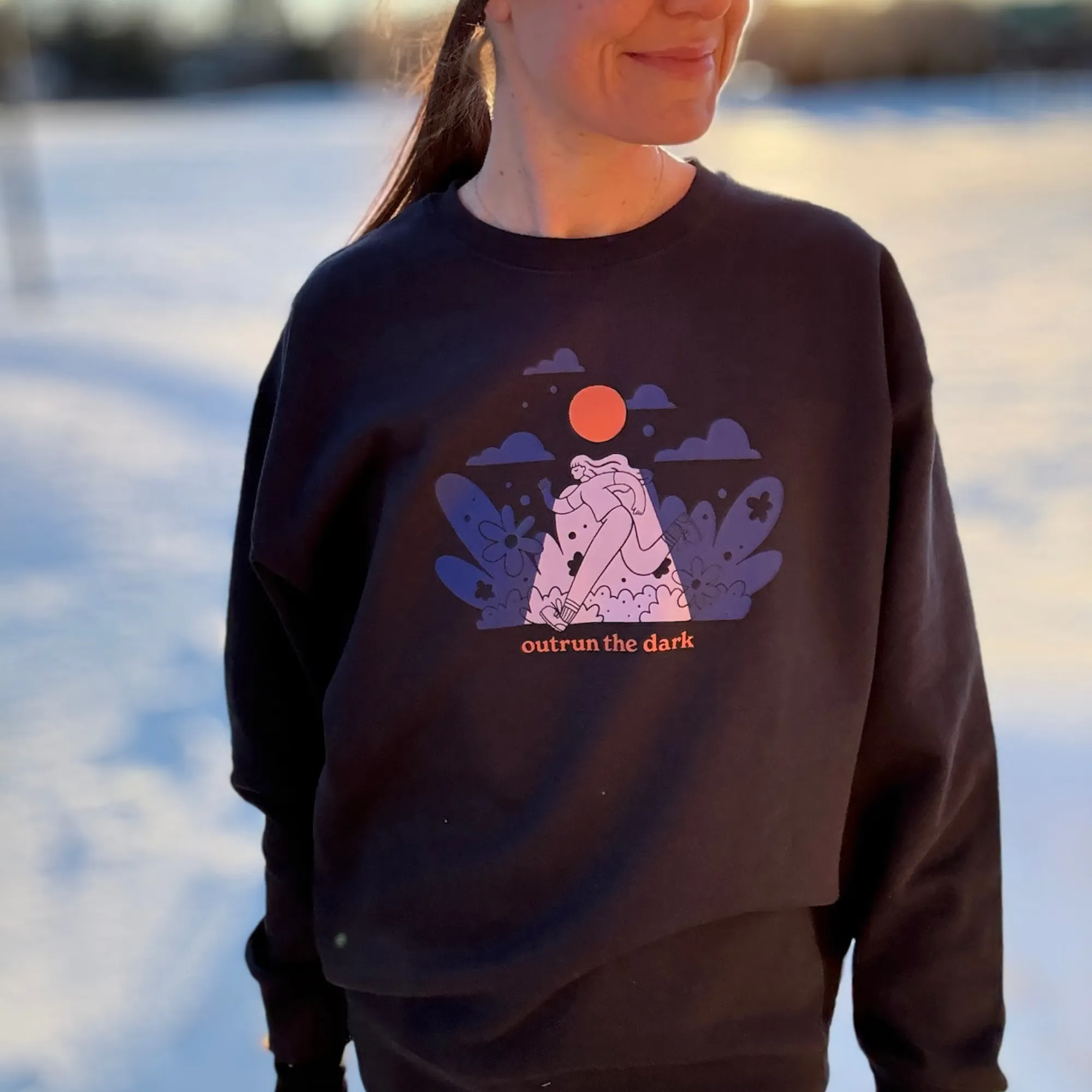 Moon Running Fitted Sweatshirt