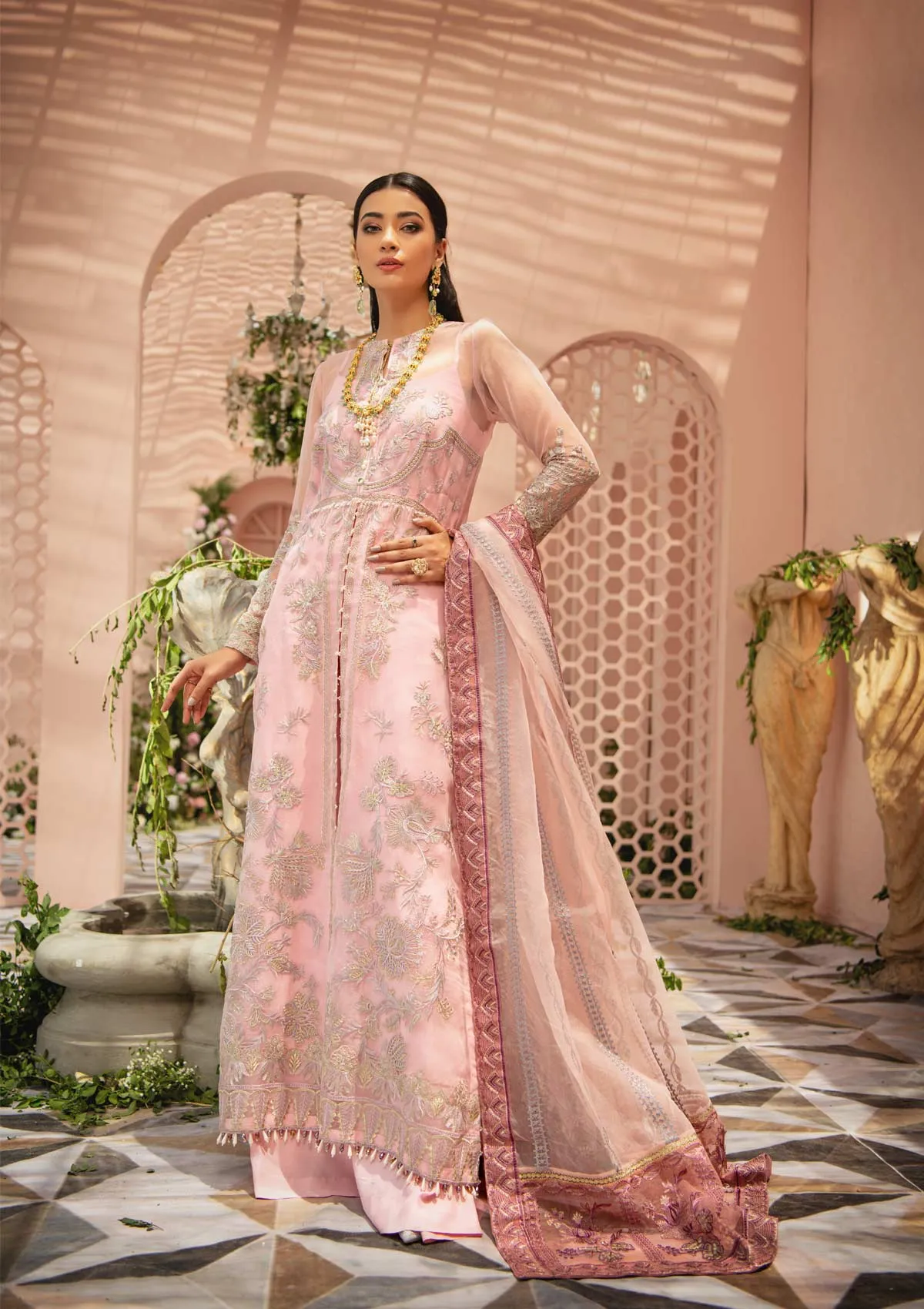 MYSTIQUE - LOOK 06 | AIK Atelier Festive Mystique Organza & Tule 2021 Collection | Unstitched Embroidered Organza Suits