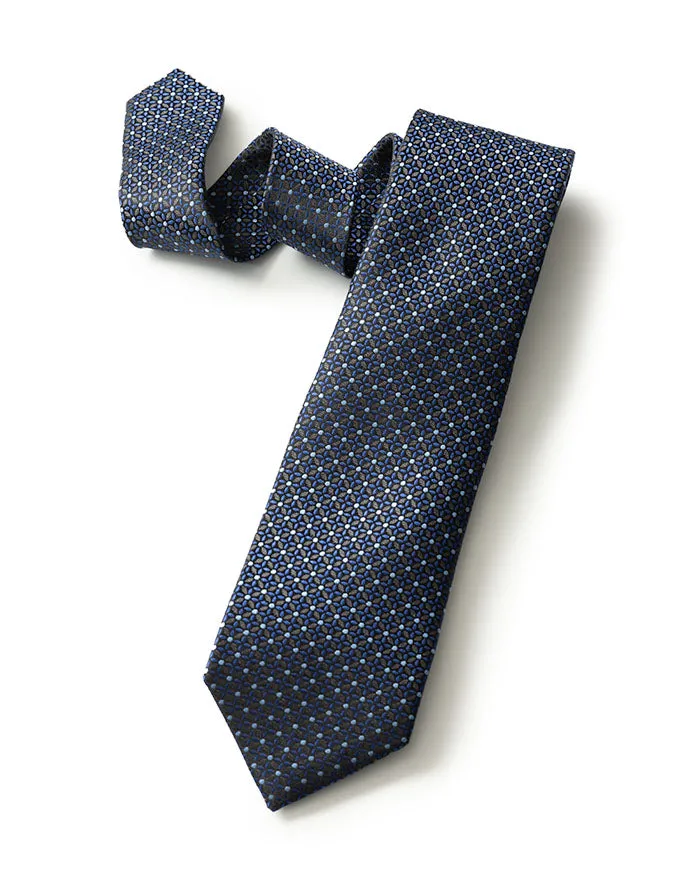 Navy Woven Foulard