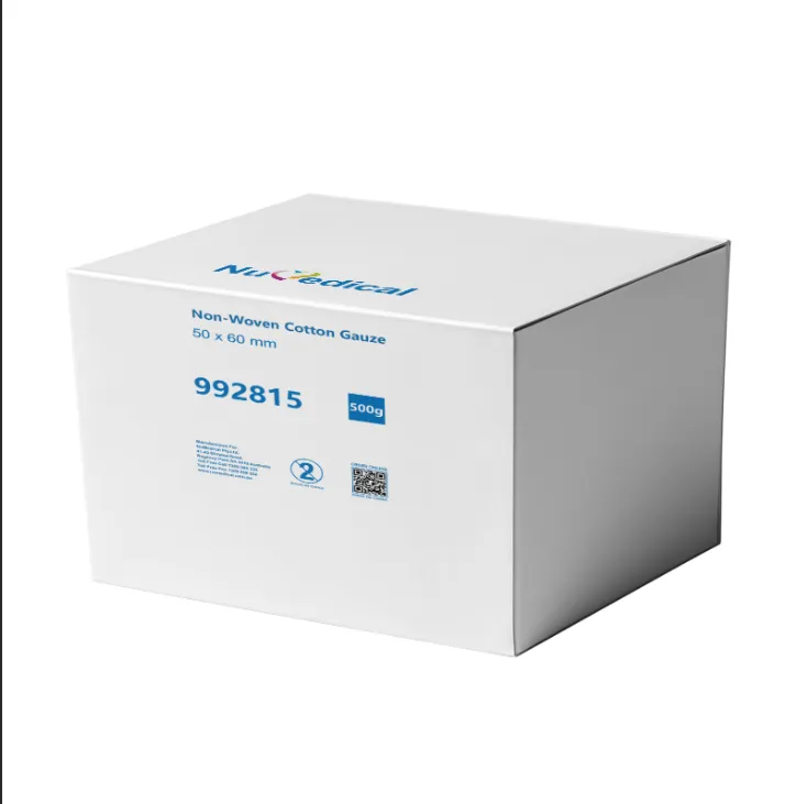 Non-Woven Cotton Gauze, 50mm x 60mm, 500 gram (around 640pcs)/box, 992815 - Highly Absorbence & Best for Cleaning Instruments