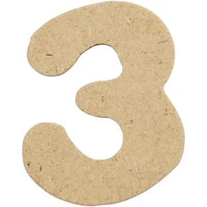 Number 4cm Pre Punched x 10 - 3