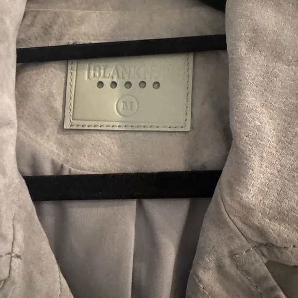 NWHT Blank NYC Cloud Grey Suede Moto Jacket