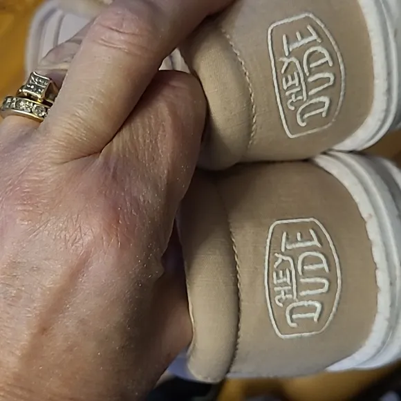 NWOT- Hey Dude, light beige,  size 12 shoes.   Not in the original box.