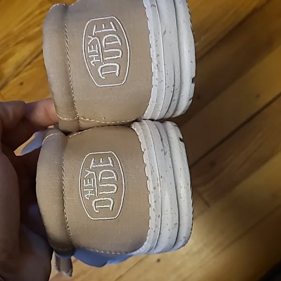 NWOT- Hey Dude, light beige,  size 12 shoes.   Not in the original box.
