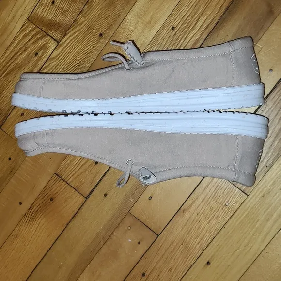 NWOT- Hey Dude, light beige,  size 12 shoes.   Not in the original box.