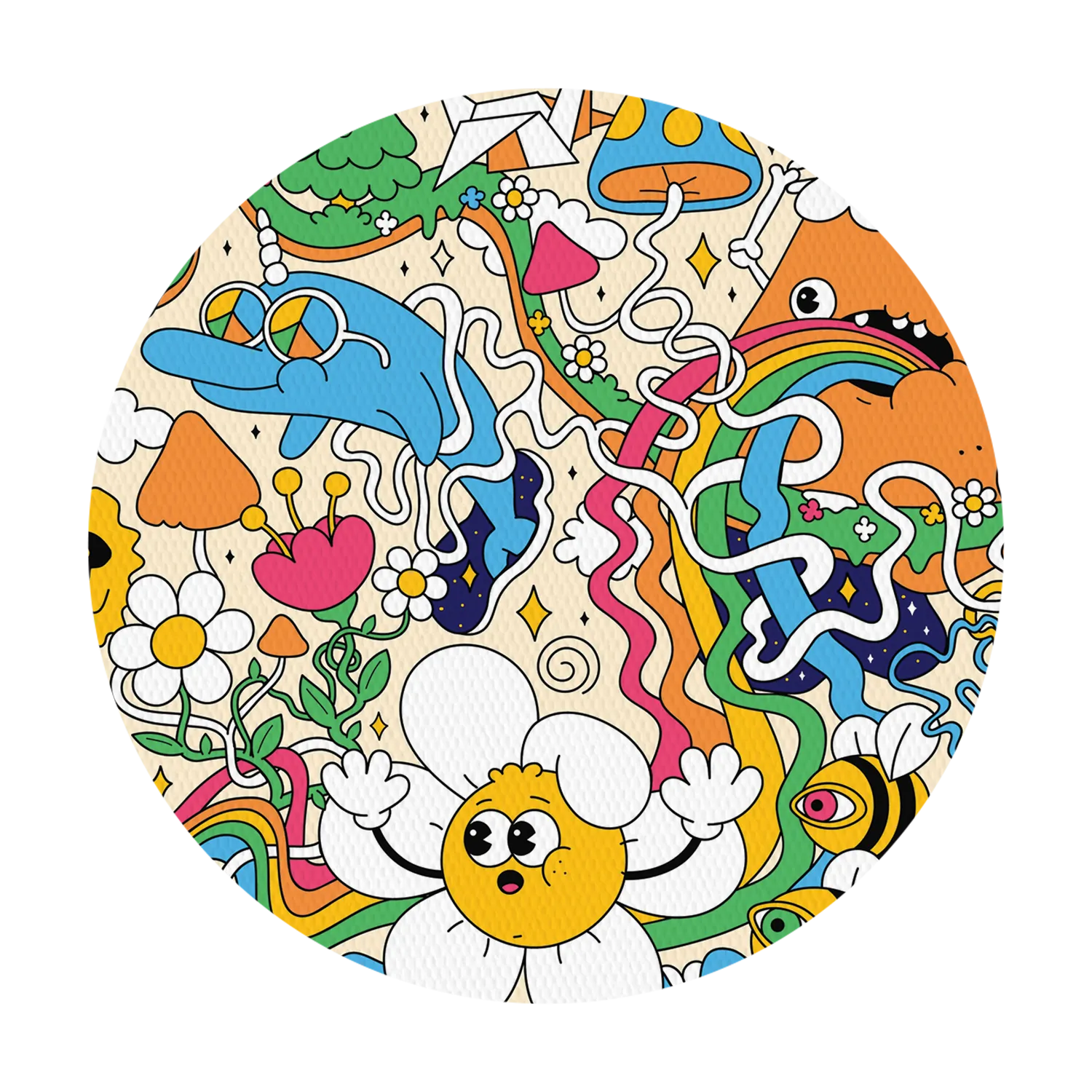 Omnipod Psychadelic Doodles Design Patches