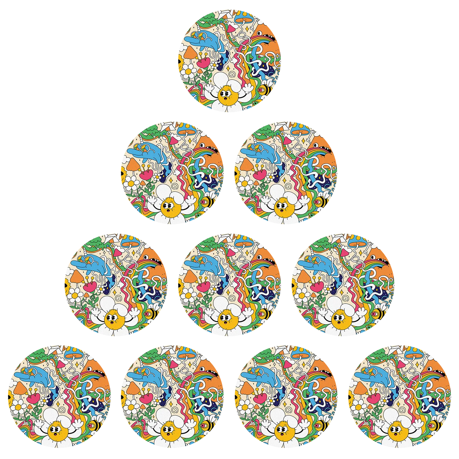 Omnipod Psychadelic Doodles Design Patches