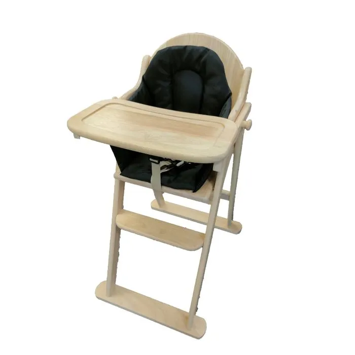 Padded High Chair Cushion Insert | Soft Foam Filling | Washable | Charcoal