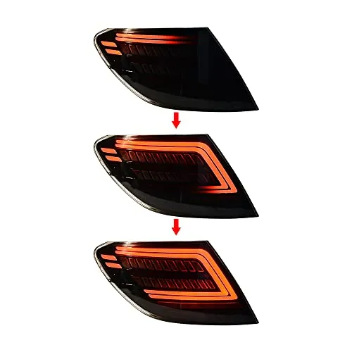 Pair LED Tail Light Brake Running Turn Signal Smoke Lens Compatible with MERCEDES-BENZ W204 C Class C250 C350 C63 AMG Rear Lamp MB2801128, MB2801129