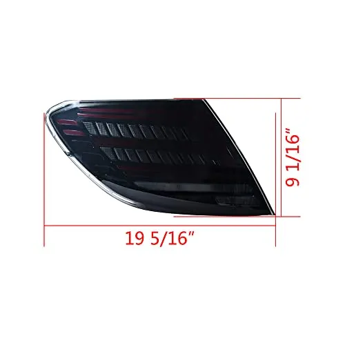 Pair LED Tail Light Brake Running Turn Signal Smoke Lens Compatible with MERCEDES-BENZ W204 C Class C250 C350 C63 AMG Rear Lamp MB2801128, MB2801129