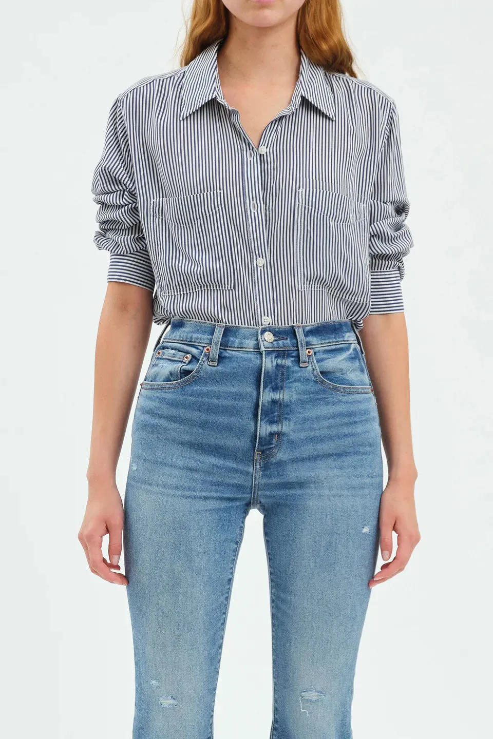 PALISADES BUTTON DOWN - BLUESTONE STRIPE