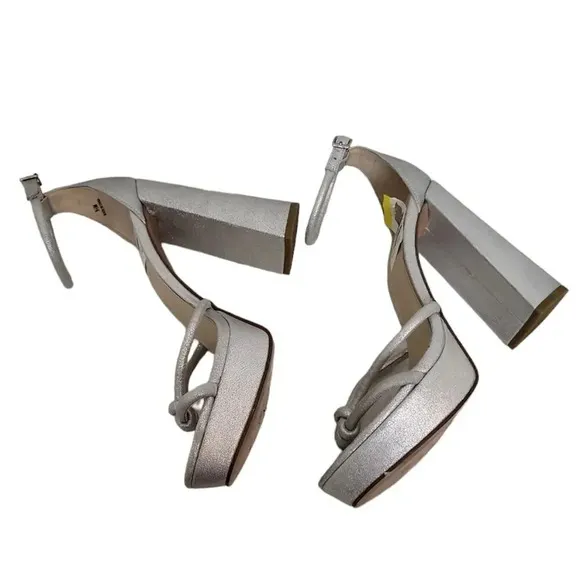 PELLE MODA GILLIAN SANDAL SILVER METALLIC SUEDE
