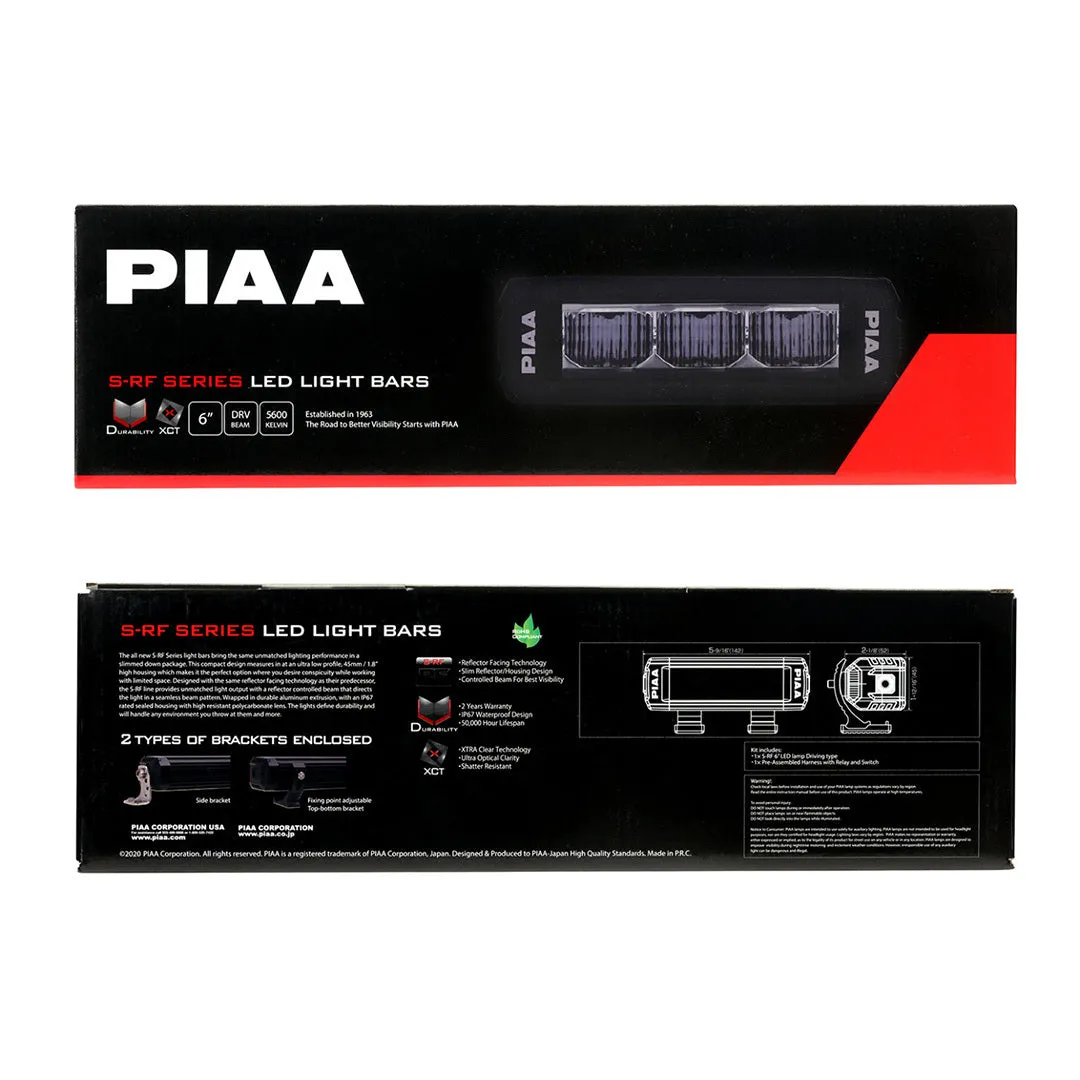PIAA LED Light Bar Driving Beam 5600K S-RF Series 6"