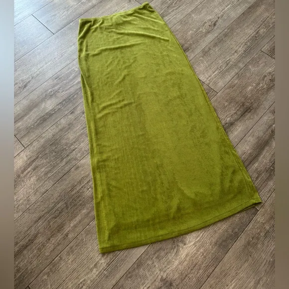 PRINCESS POLLY harriette Olive Green Maxi Skirt🤍