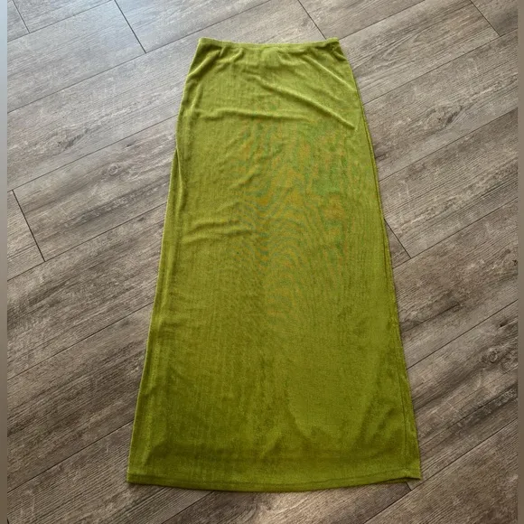 PRINCESS POLLY harriette Olive Green Maxi Skirt🤍