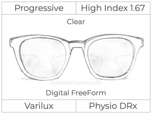 Progressive - Varilux - Physio DRx - Digital - High Index 1.67 - Clear