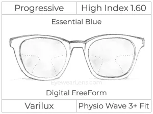 Progressive - Varilux - Physio Wave 3 Fit - Digital - High Index 1.60 - Smart Blue Filter