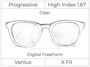 Progressive - Varilux - X Fit - Digital - High Index 1.67 - Clear