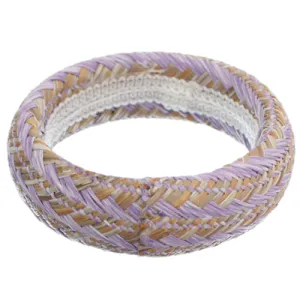 Purple Knit Canvas Bangle Bracelet