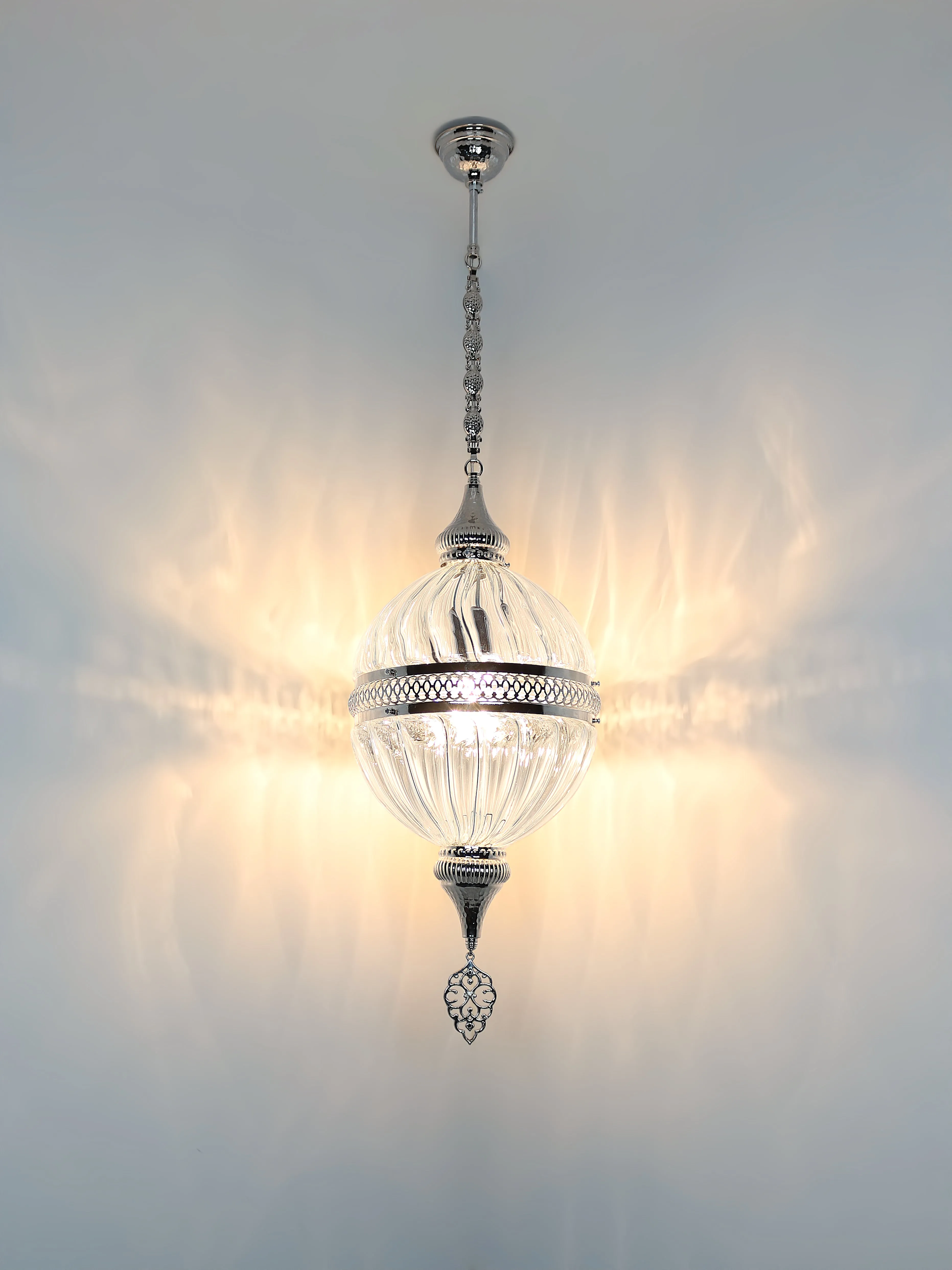 Pyrex Blown Glass Pendant Lamp