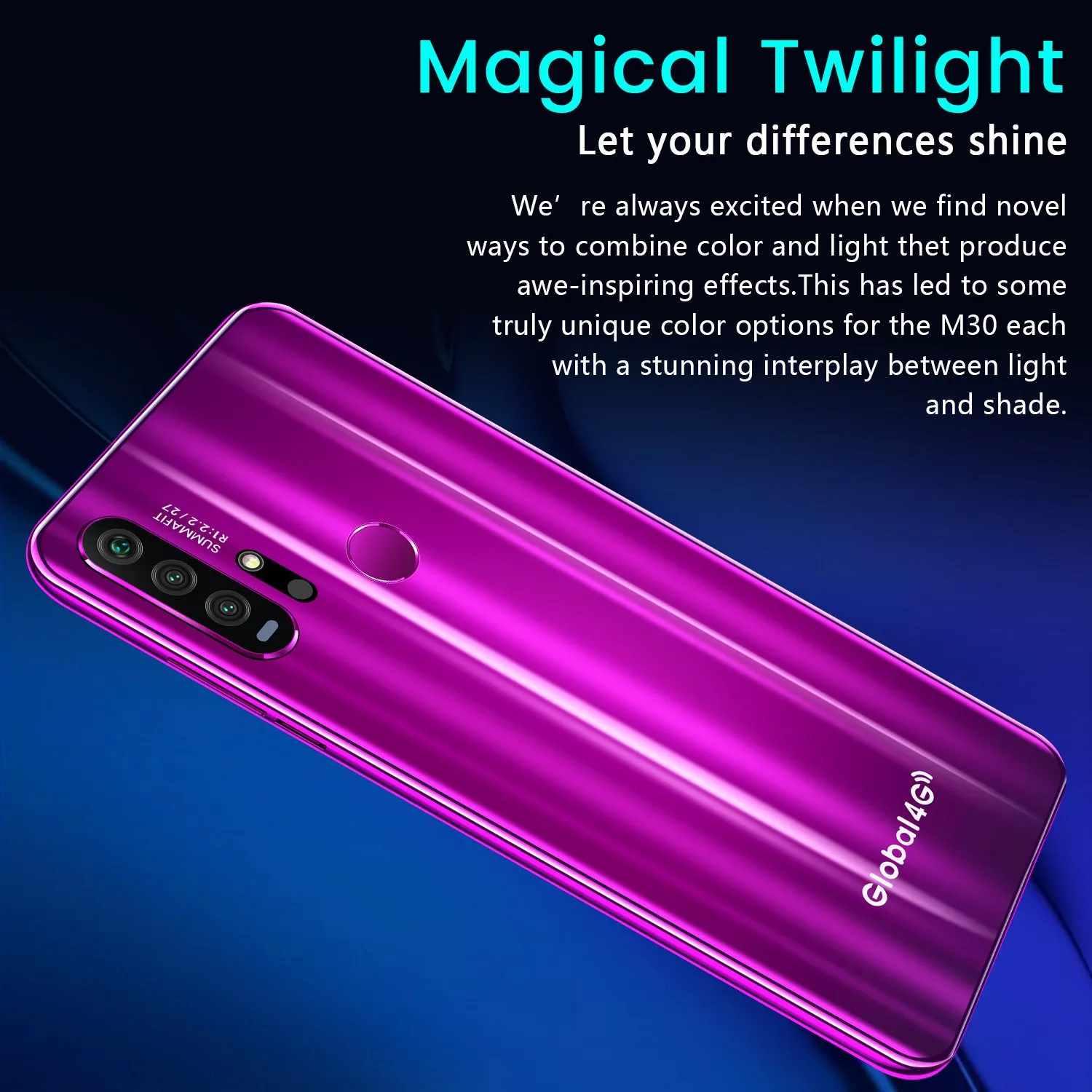 R30 pro Smart Phone 4G Network 3G   64g High Configuration Face Recognition Fingerprint Recognition Phone blue_British regulatory