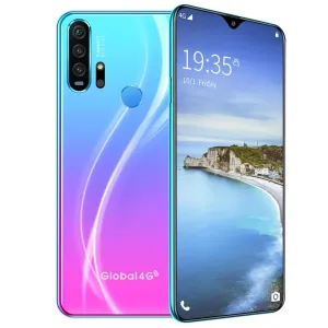 R30 pro Smart Phone 4G Network 3G   64g High Configuration Face Recognition Fingerprint Recognition Phone blue_British regulatory