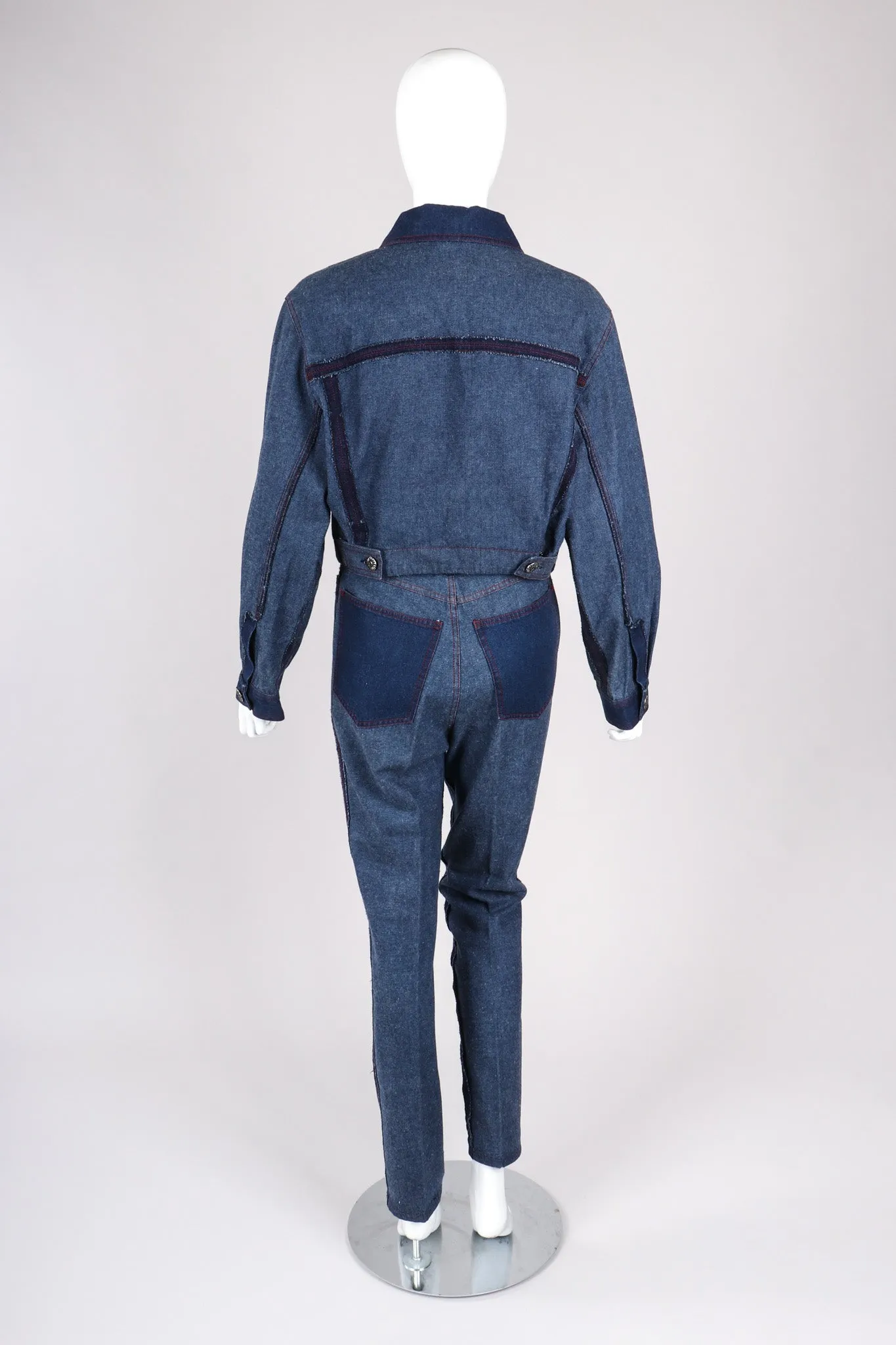 Reverse Denim Jacket & Pant Set