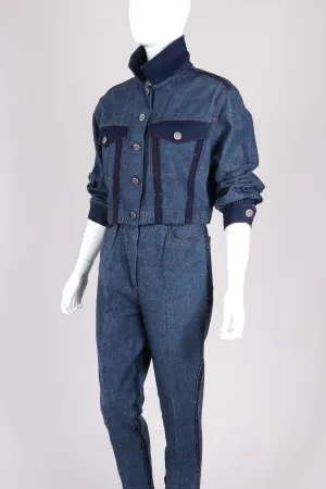 Reverse Denim Jacket & Pant Set