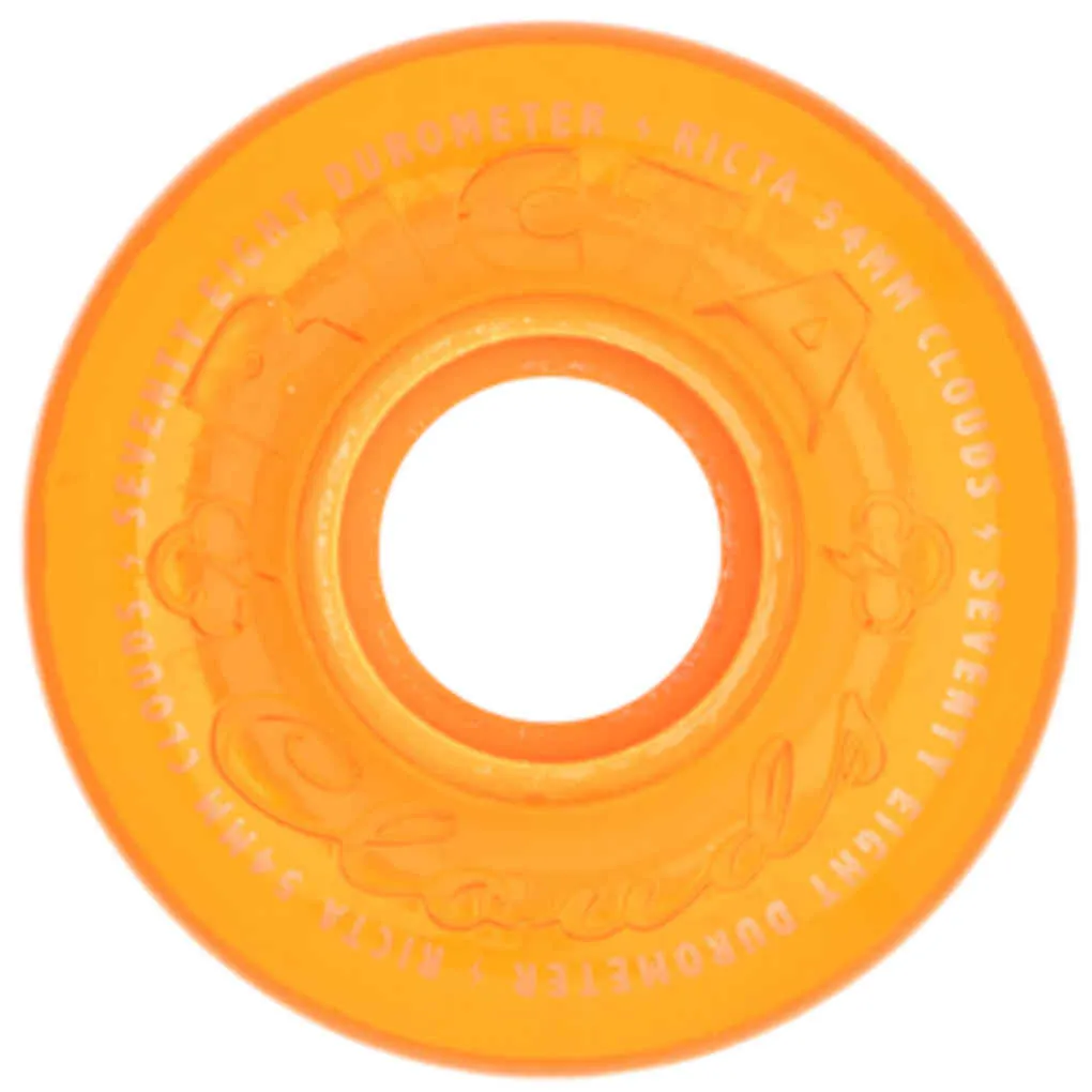 Ricta Wheels Clouds 78A 54mm Trans Orange