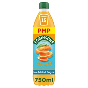 Robinsons Orange No Added Sugar Squash PMP 750ml