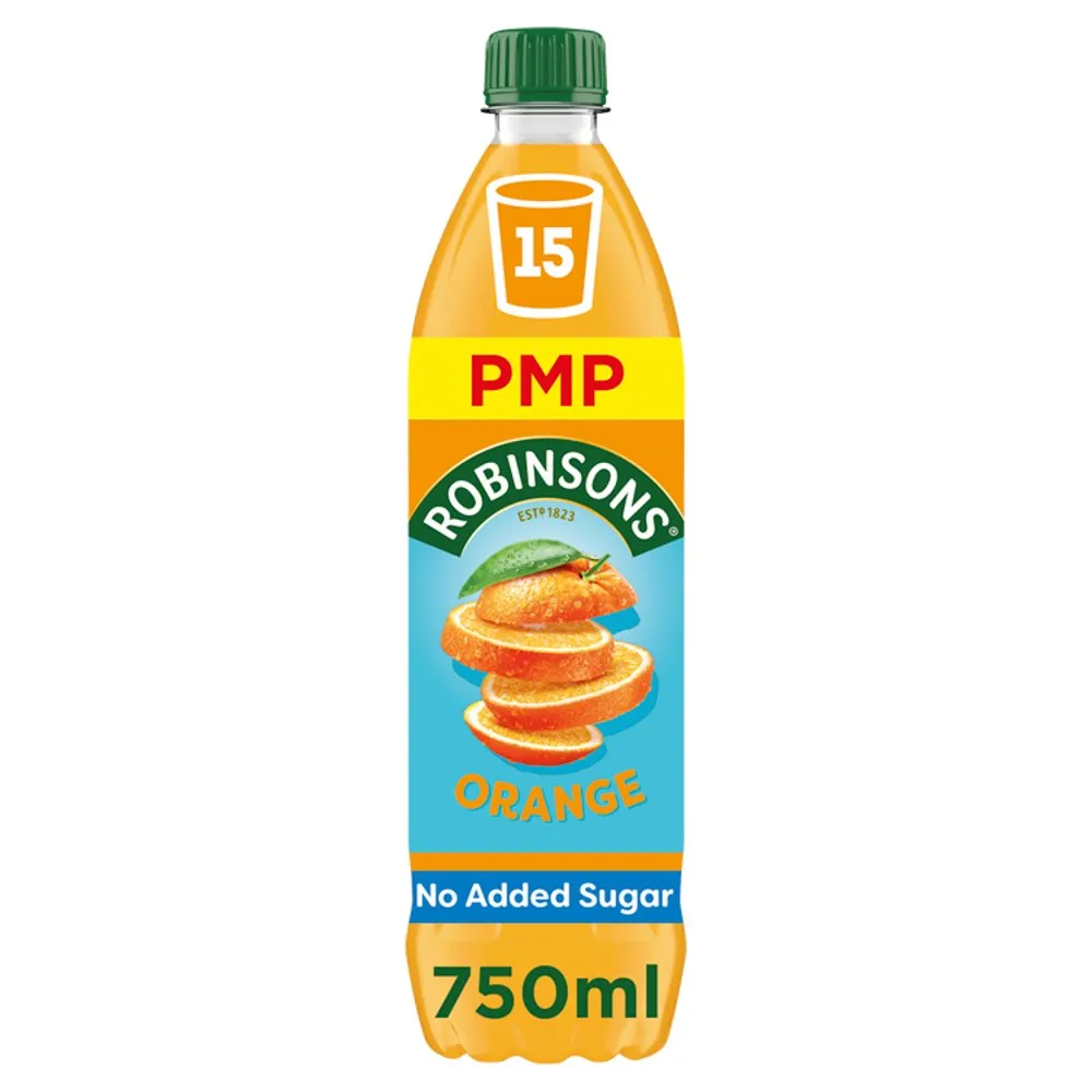 Robinsons Orange No Added Sugar Squash PMP 750ml