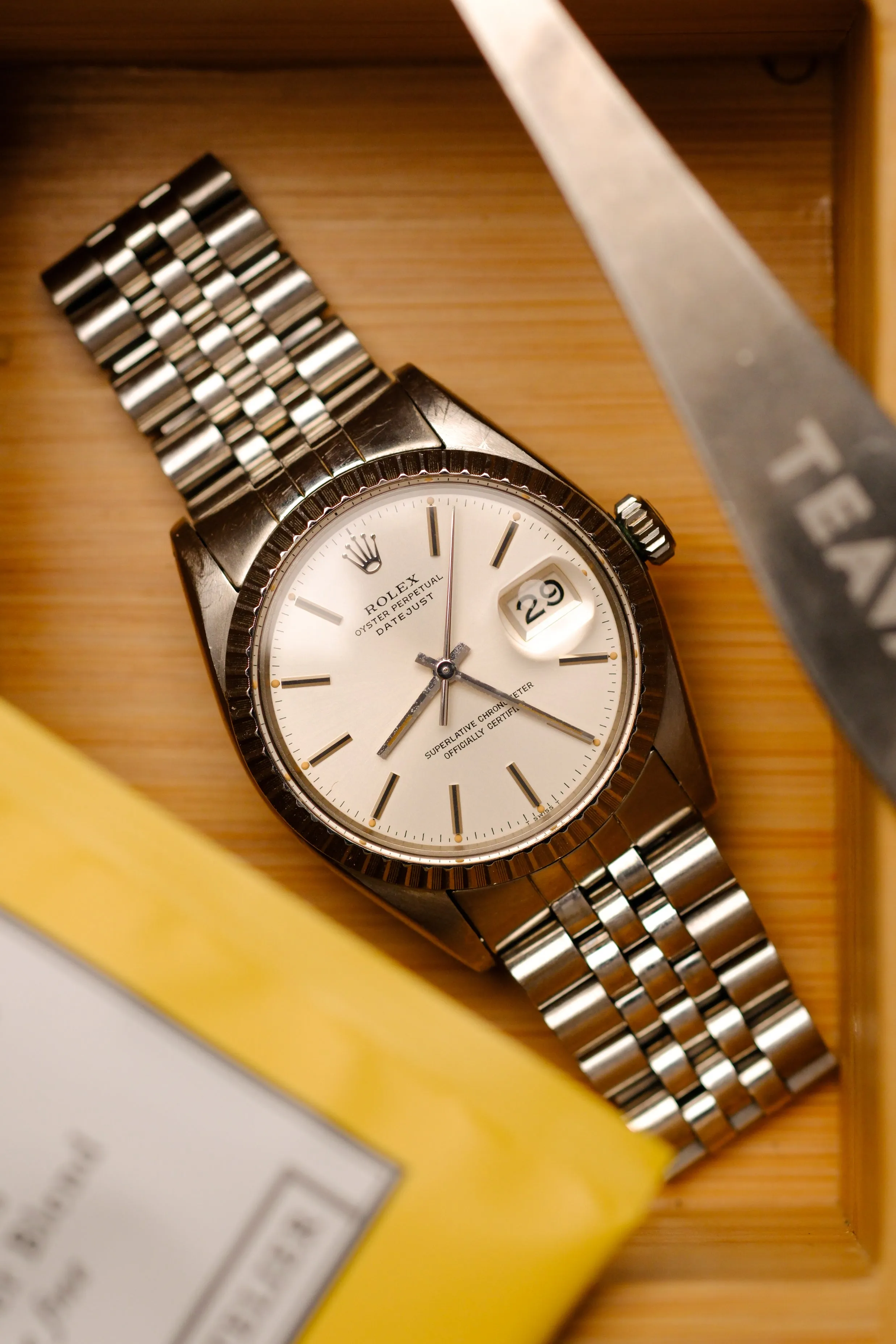 Rolex Datejust 16030 Silver Flat Dial w/Orange Patina - 1979