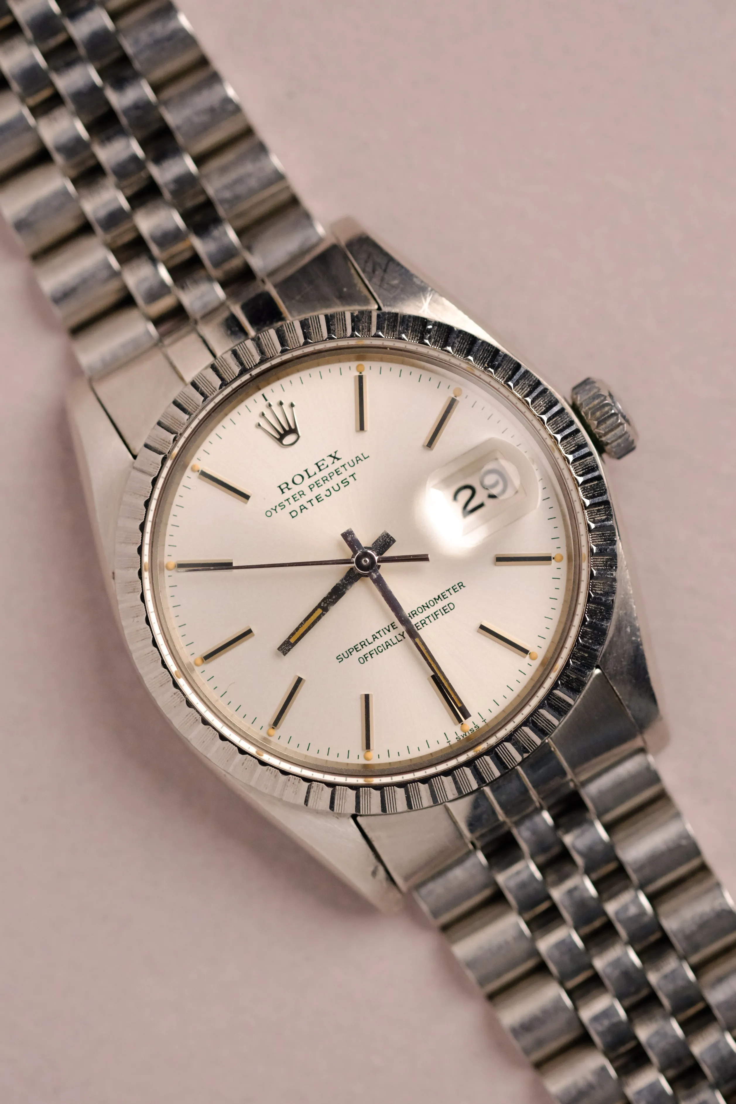 Rolex Datejust 16030 Silver Flat Dial w/Orange Patina - 1979